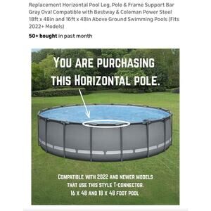 Bestway Steel Max Pro Above Ground Pool Top Rail Replacement Dark Grey